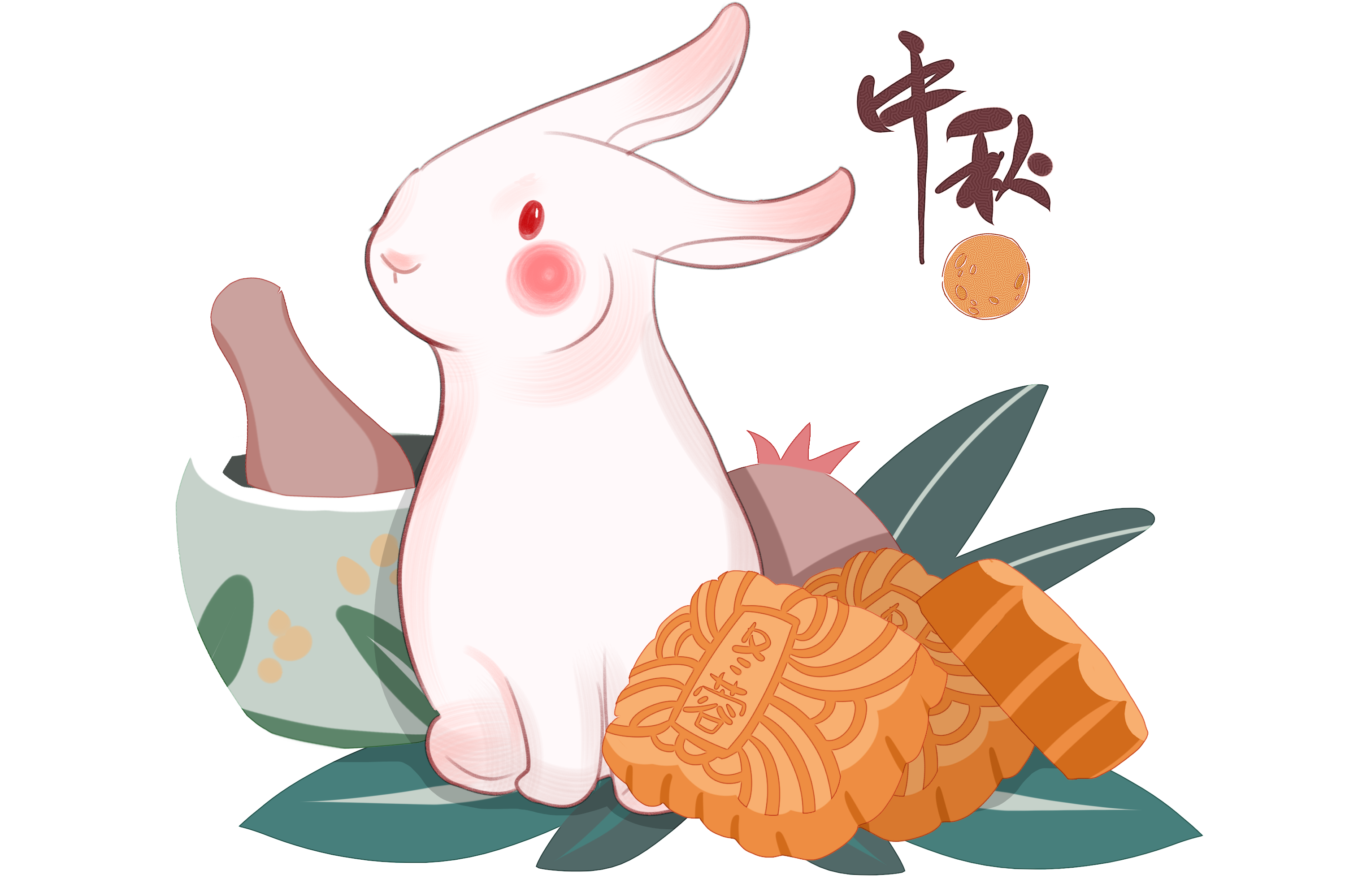 摄图网_401439212_中秋月饼 玉兔（非企业商用）.png